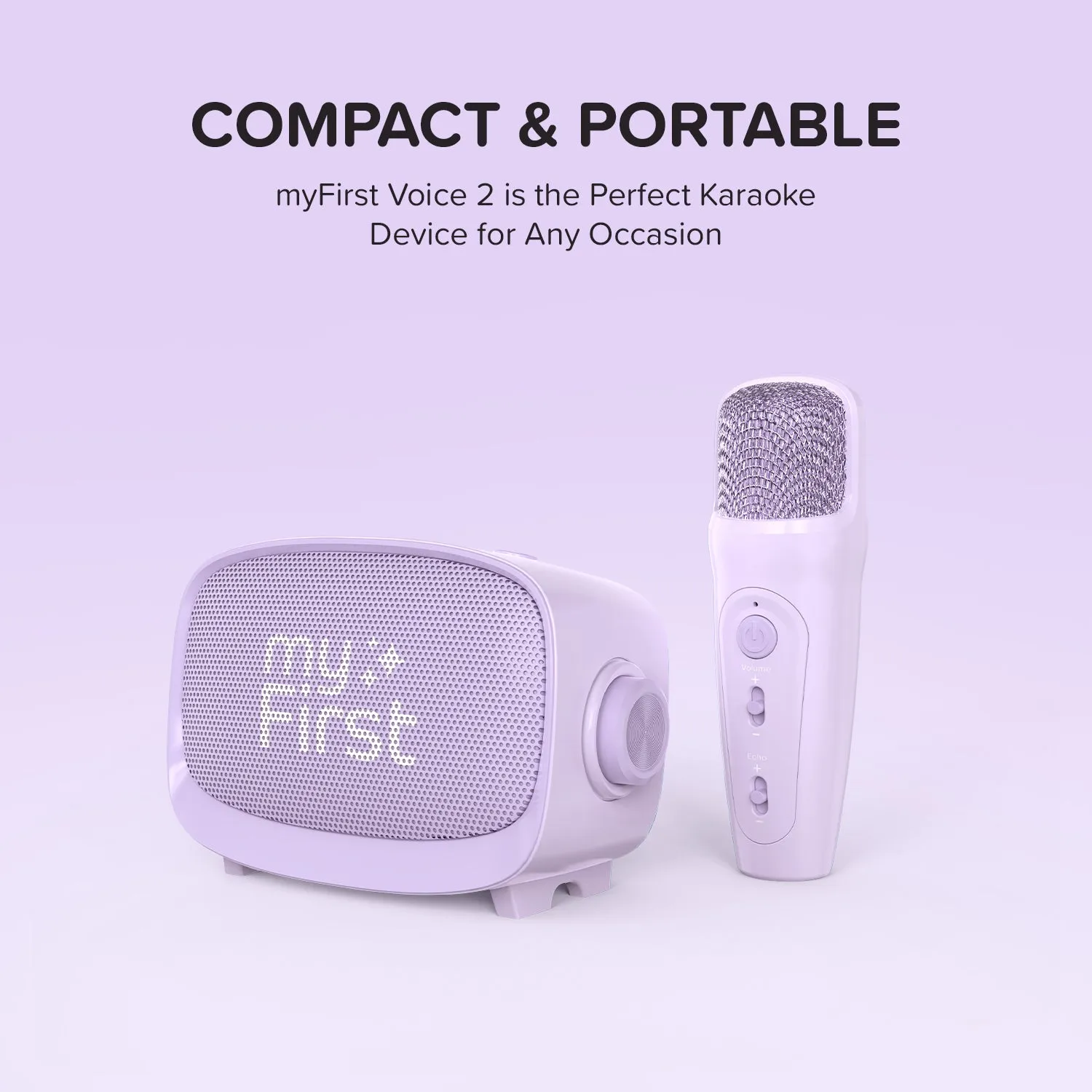 Karaoke Machine for Kids | Microphone and Speaker | myFirst Voice 2