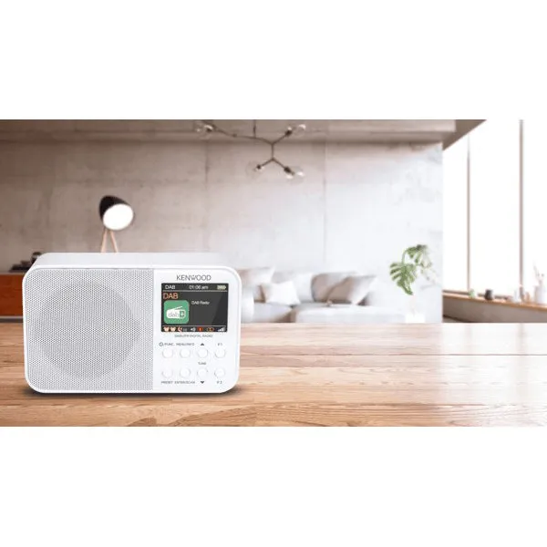 Kenwood DAB  Portable Radio - White | CRM30DABW
