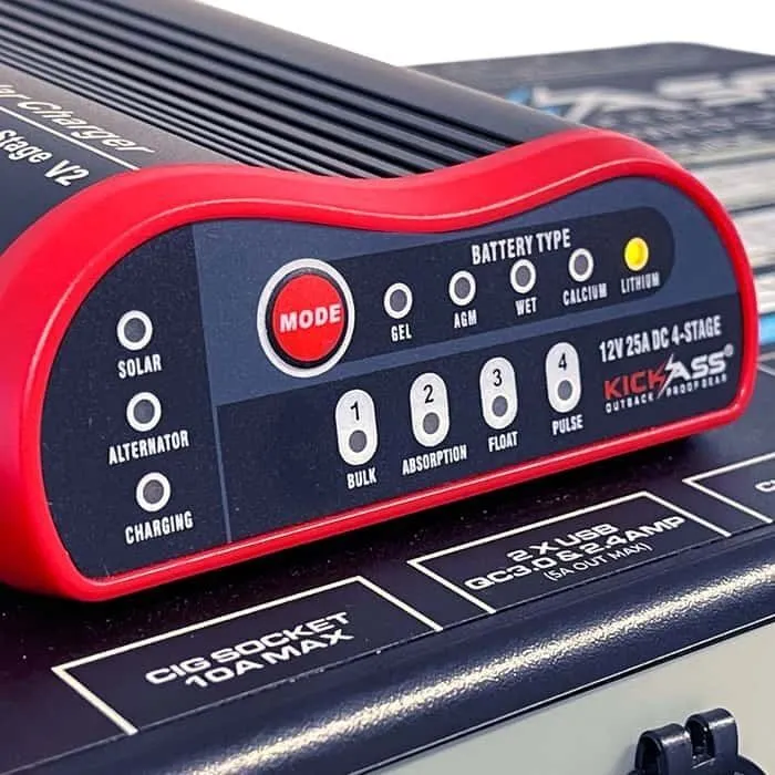 KickAss Portable 12V Lithium Power Station with DCDC Charger & 120AH LiFeP04 Lithium Battery Combo