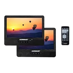 Koramzi PDVD-DK95 Portable 9" Dual Screen with Rechargeable Battery (Refurbished)