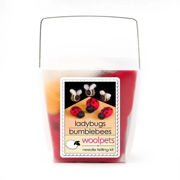 Ladybugs & Bumblebees Needle Felting Kit - Easy
