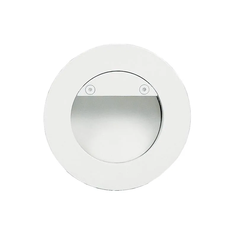 LED Deflector Step Light Recessed Round 3w in White Superlux Lighting - LRL133-WH