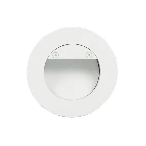 LED Deflector Step Light Recessed Round 3w in White Superlux Lighting - LRL133-WH