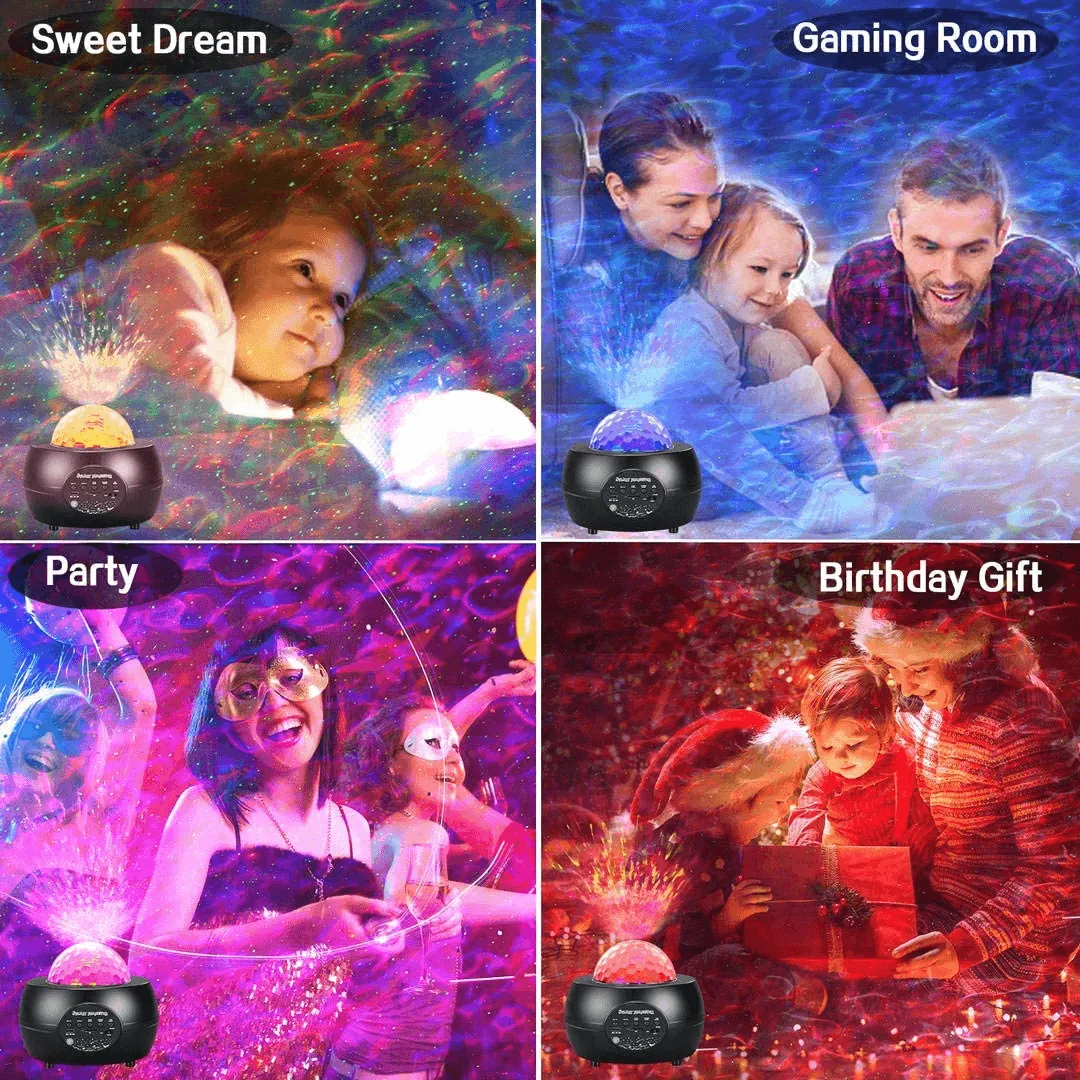 LED Night Light Starry Sky Projector with Bluetooth Wireless Speaker