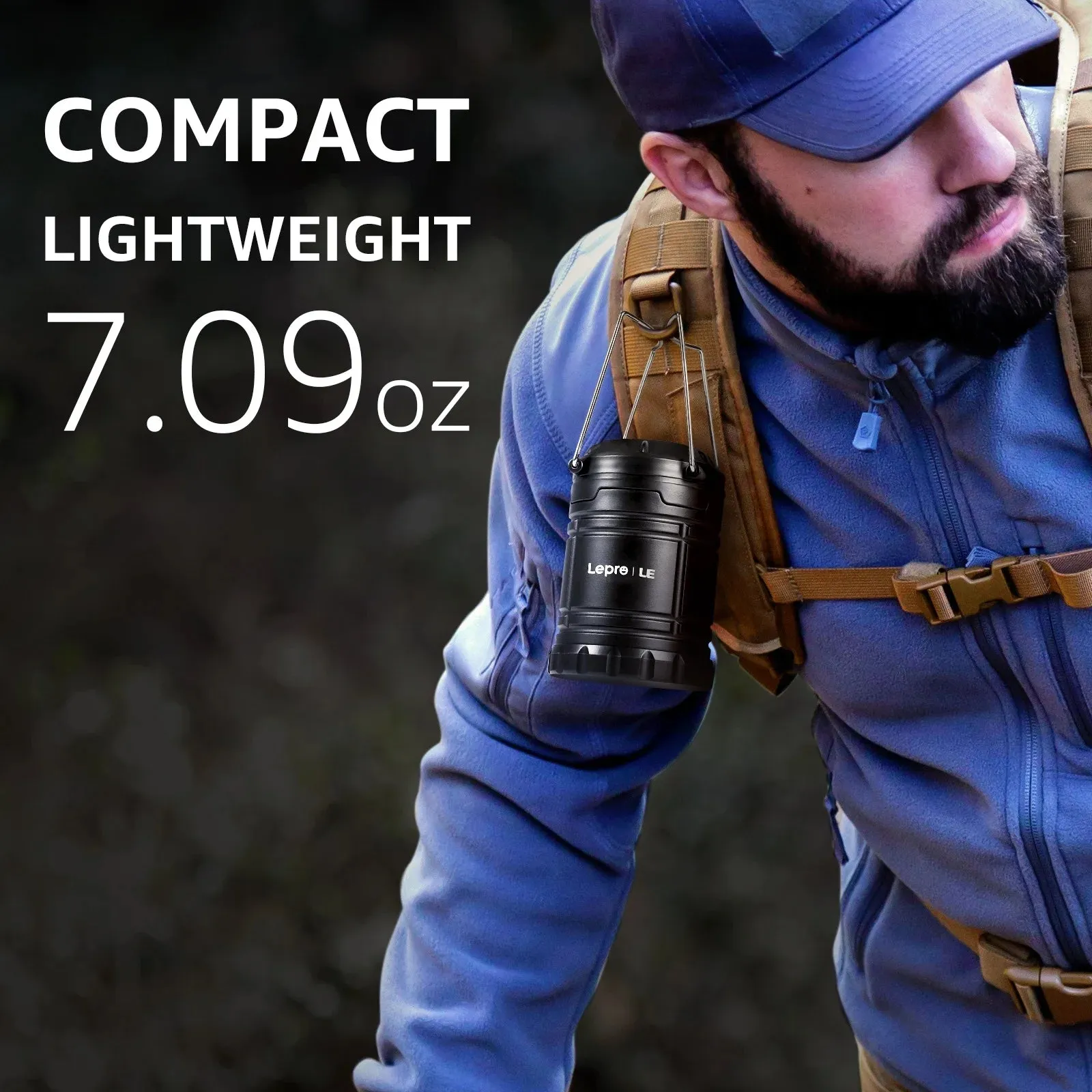 Lepro 3300007-2 2 Pk LED Collapsible Camping Lantern Lights