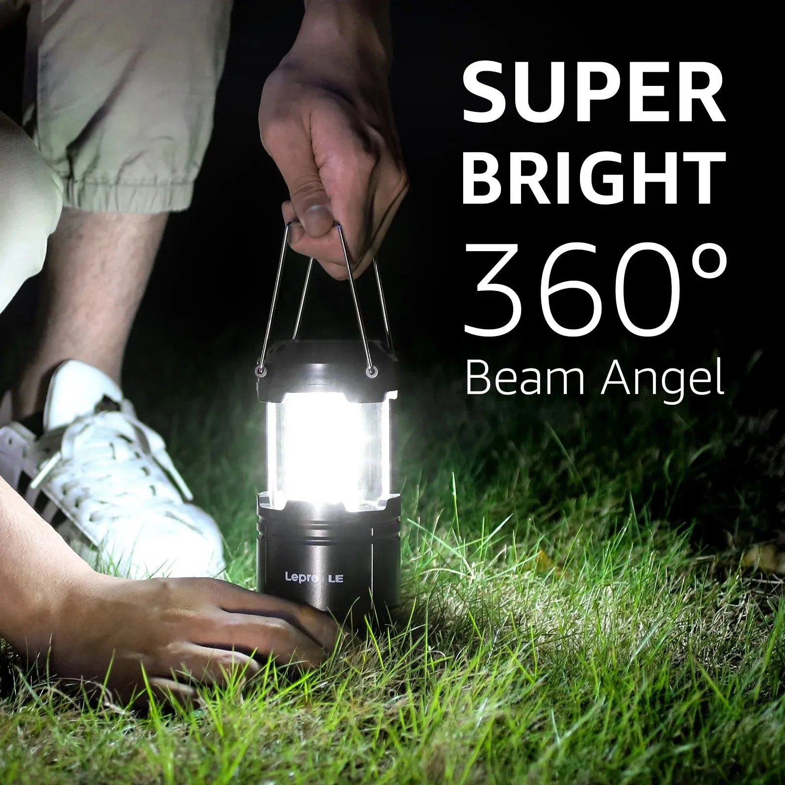 Lepro 3300007-2 2 Pk LED Collapsible Camping Lantern Lights