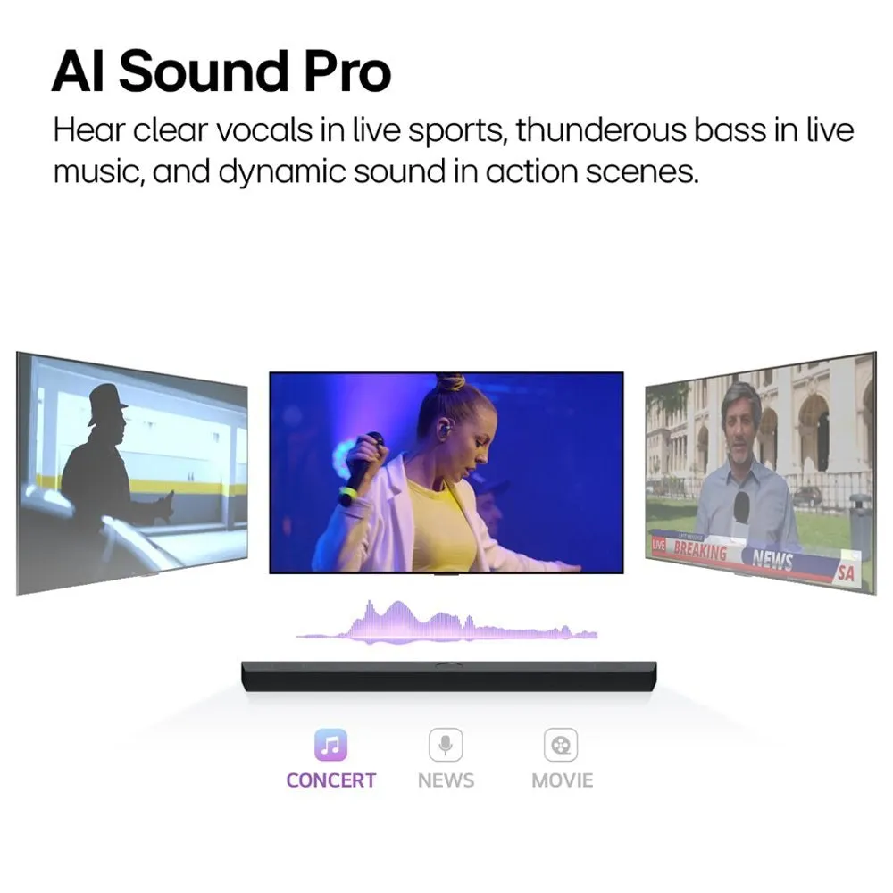LG 5.1 Channel S60TR Soundbar with Wireless Subwoofer and Rear Speakers