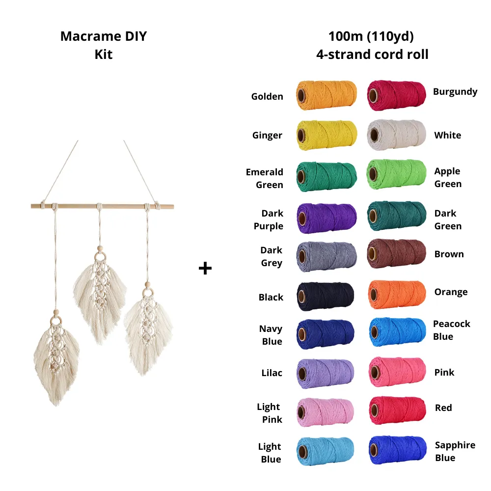 Macrame Kit  - Easy - The Hanging Leaves
