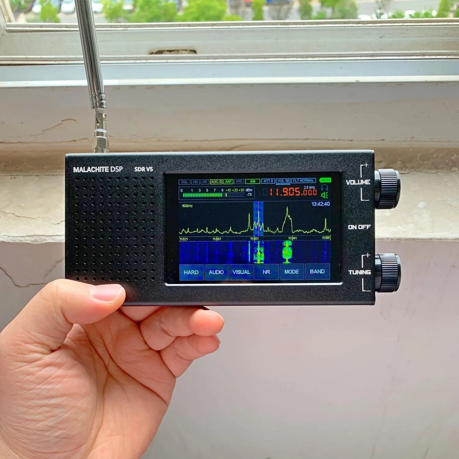 Malachite DSP SDR 1.10d Radio Receiver V5 With Optional Board Metal Case 5000mAh AM CW SSB NFM WFM