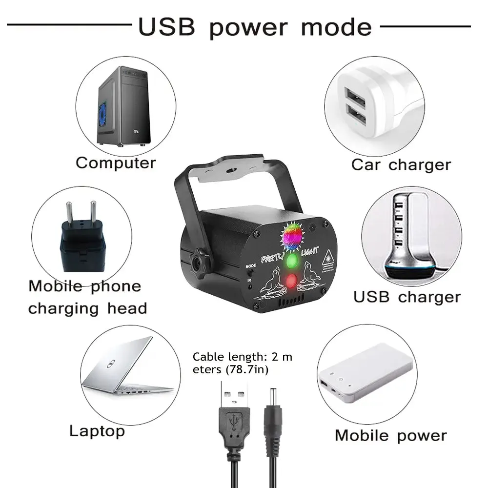 Mini RGB Disco Light LED Laser Stage Projector-Mini LED Disco Light