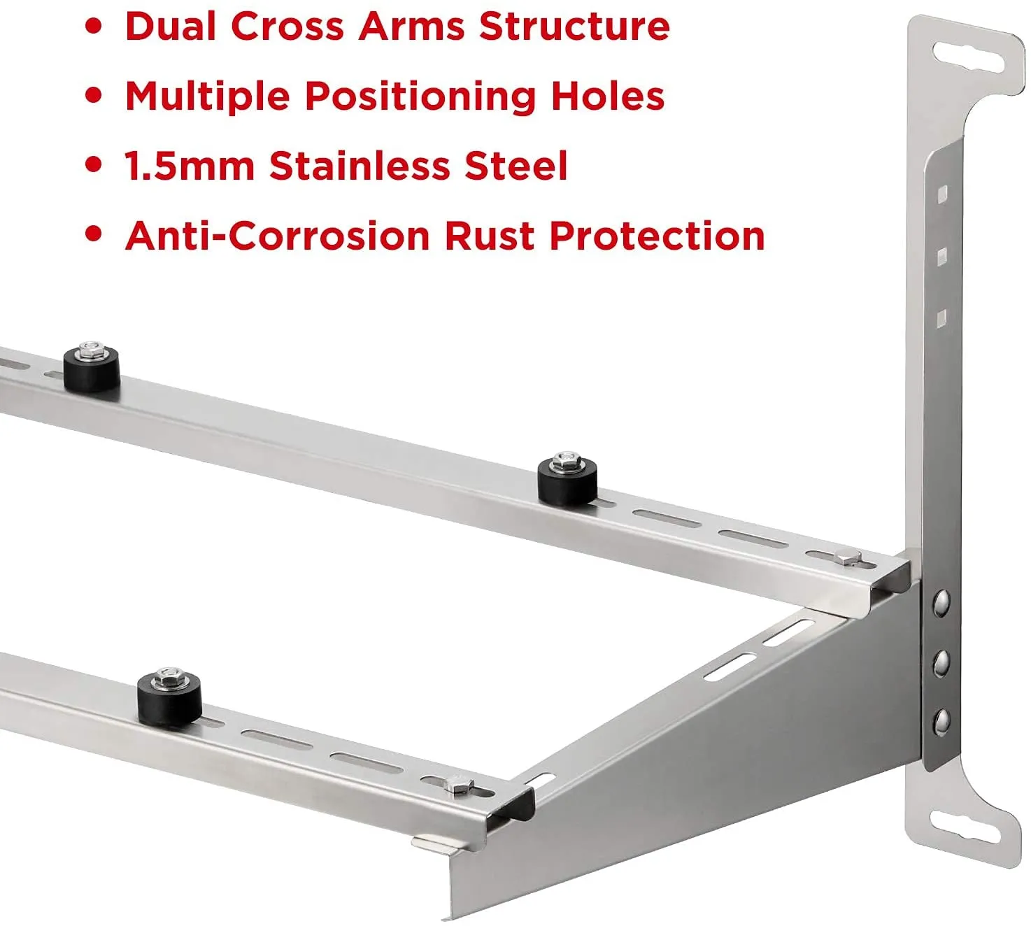 Mini Split AC Condenser Wall Mount Bracket -Max Support 600 Lbs