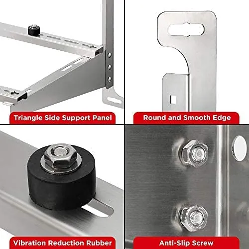 Mini Split AC Condenser Wall Mount Bracket -Max Support 600 Lbs