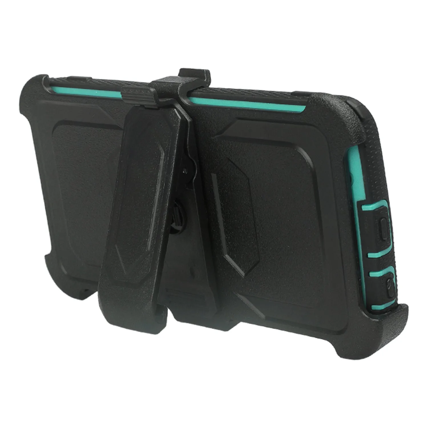 Motorola Moto Z2 Play Case,  Triple Protection 3-1 w/ Built in Screen Protector Heavy Duty Holster Shell Combo Case - Teal
