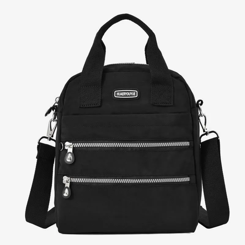 Multiple Use Backpack For Women Waterproof Nylon Portable Shoulder Purse