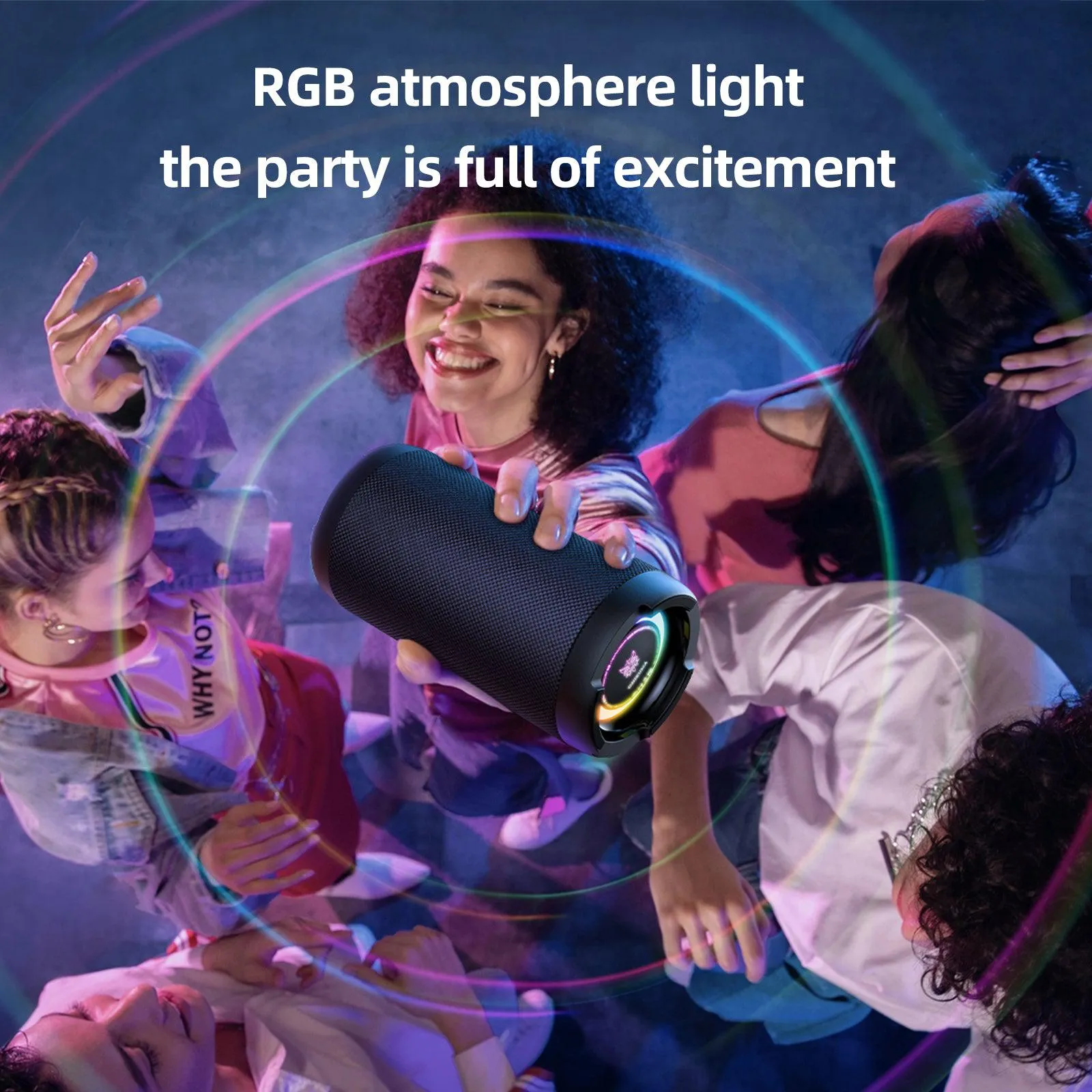 ONIKUMA L20 RGB Outdoor Bluetooth Portable Speaqker, IPX7 Waterproof Dual Speakers for TV Home Theater PC Gaming