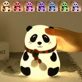 Panda Night Light for Kids | 7-Color LED Changing Lamp | Adorable Room Decor & Gift | Soft Free Nightlig