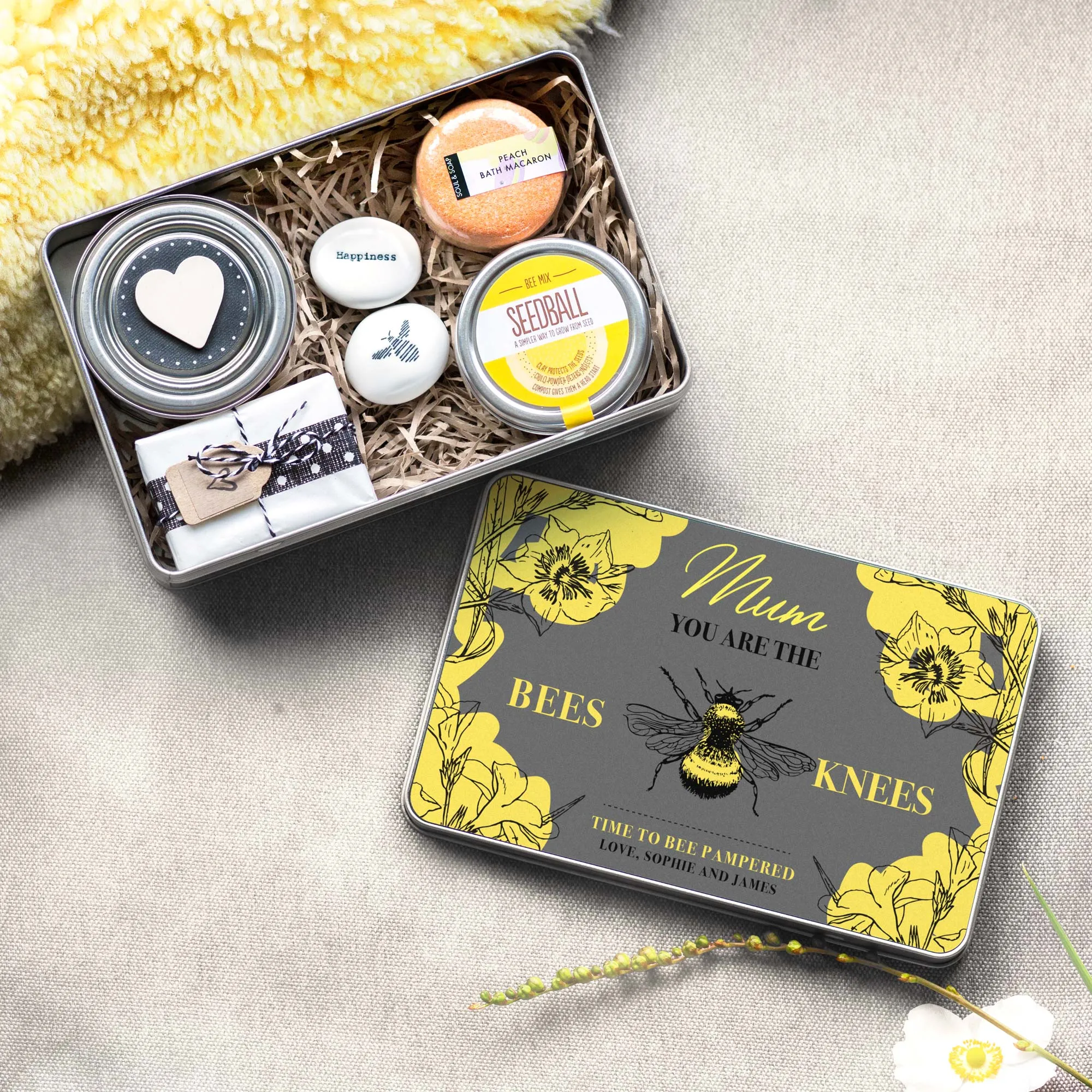 Personalised Bees Knees Relaxation Gift Set For Mum
