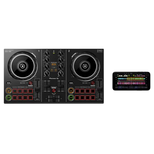 Pioneer DDJ-200 Smart DJ Controller and FRWEGOBL Hard Case Bundle