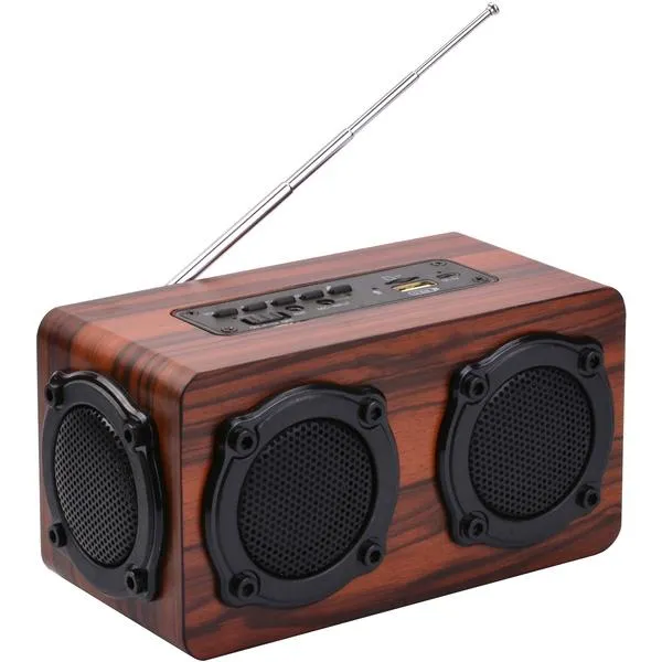Portable Retro Wooden Wireless Bluetooth 4.2 Speaker