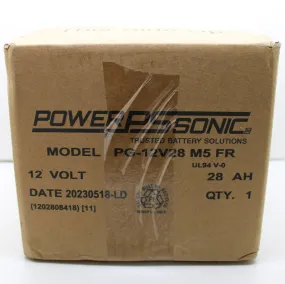 Power-Sonic 28Ah 12V Sealed Lead Acid Battery PG-12V28 M5 FR
