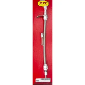 Racing Power Bellhousing Mount Transmission Dipstick Braided/Billet Stainless Natural TH400 - Each