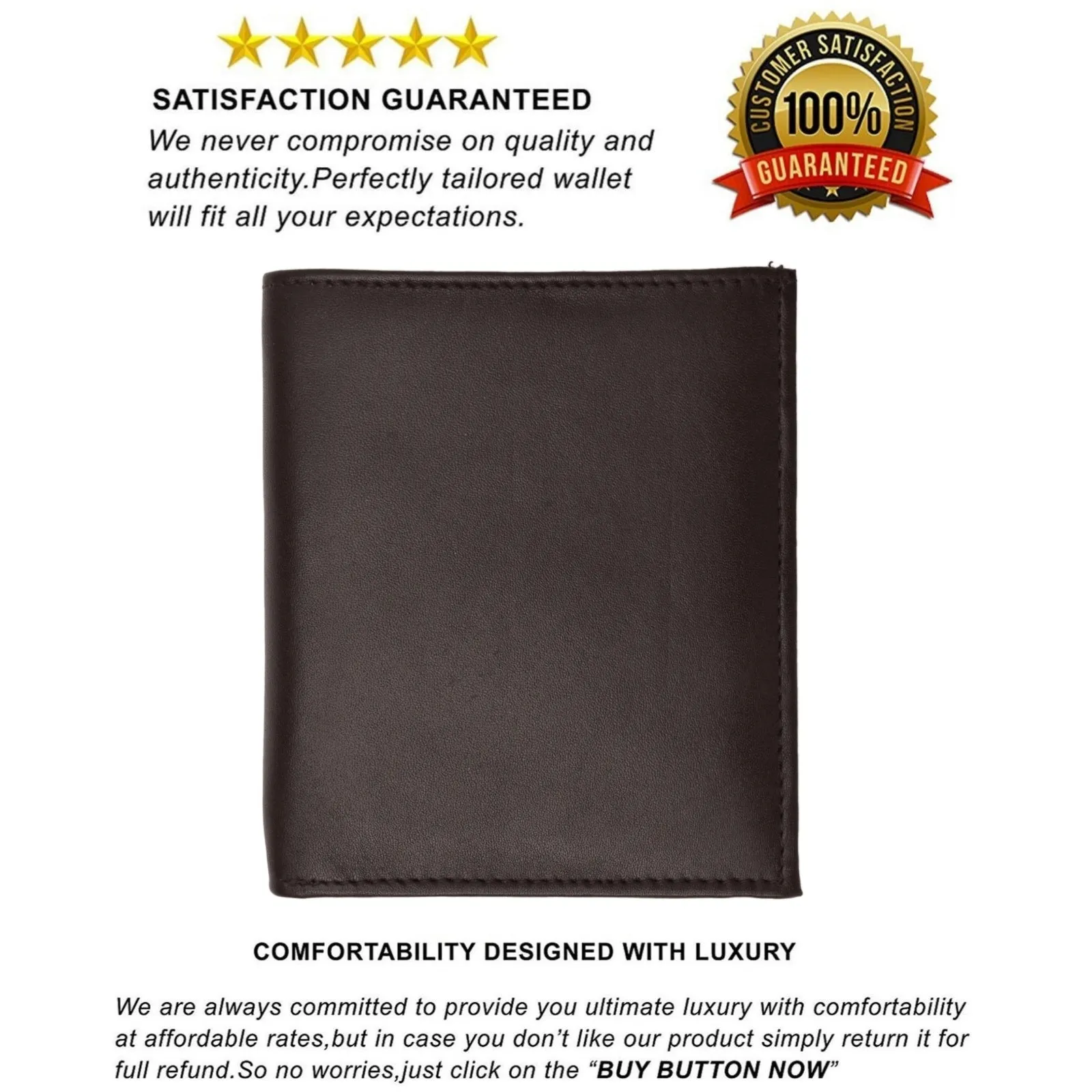 RFID Blocking Bifold Hipster Credit Card Wallet Premium Lambskin Leather RFID P 1502 (C)