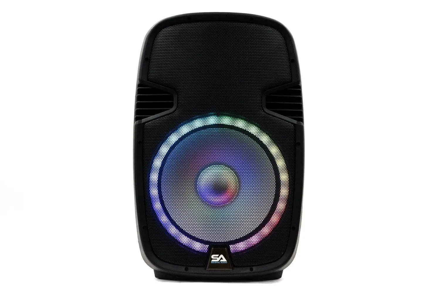 SA-KP15BTH - Active 15 Inch DJ Karaoke Party Speaker with Stand - Bluetooth, LED Lights, Microphone, Cable and Remote