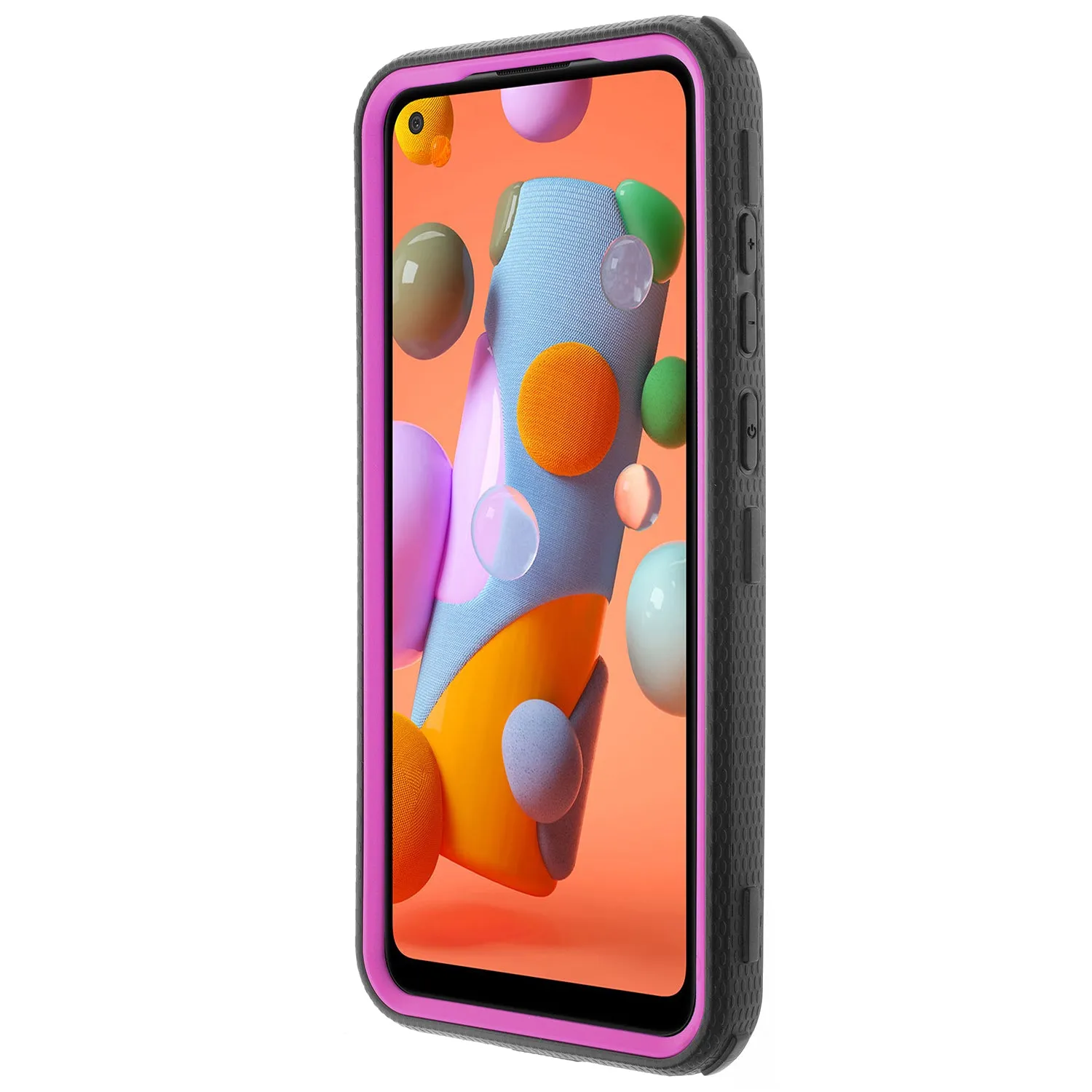 Samsung Galaxy A11 Case, Galaxy A11 Case,  Triple Protection 3-1 w/ Built in Screen Protector Heavy Duty Holster Shell Combo Case - Purple