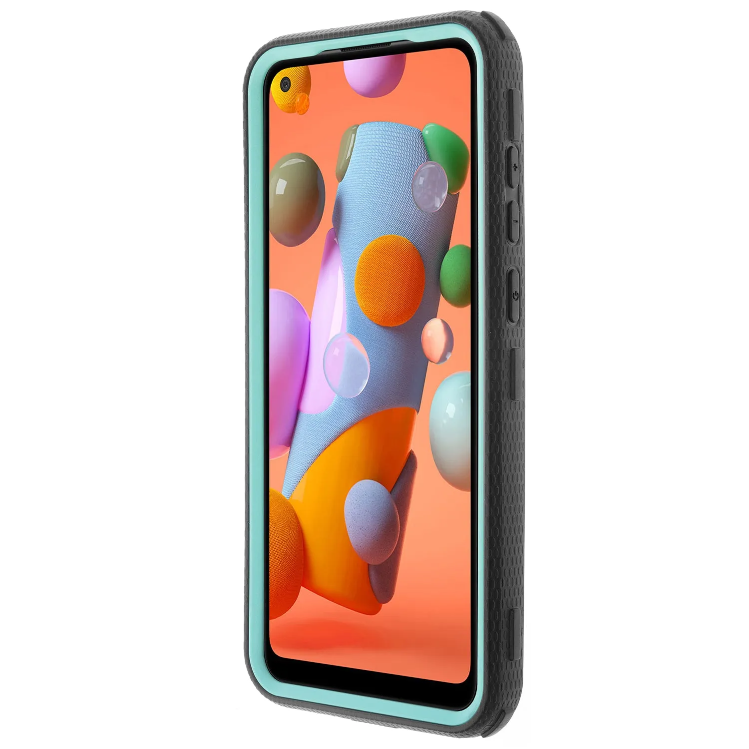 Samsung Galaxy A11 Case, Galaxy A11 Case,  Triple Protection 3-1 w/ Built in Screen Protector Heavy Duty Holster Shell Combo Case - Teal