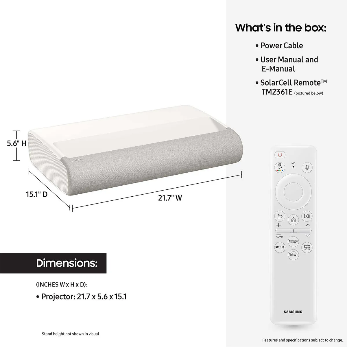 Samsung The Premiere 9 Ultra Short-Throw 4K Projector