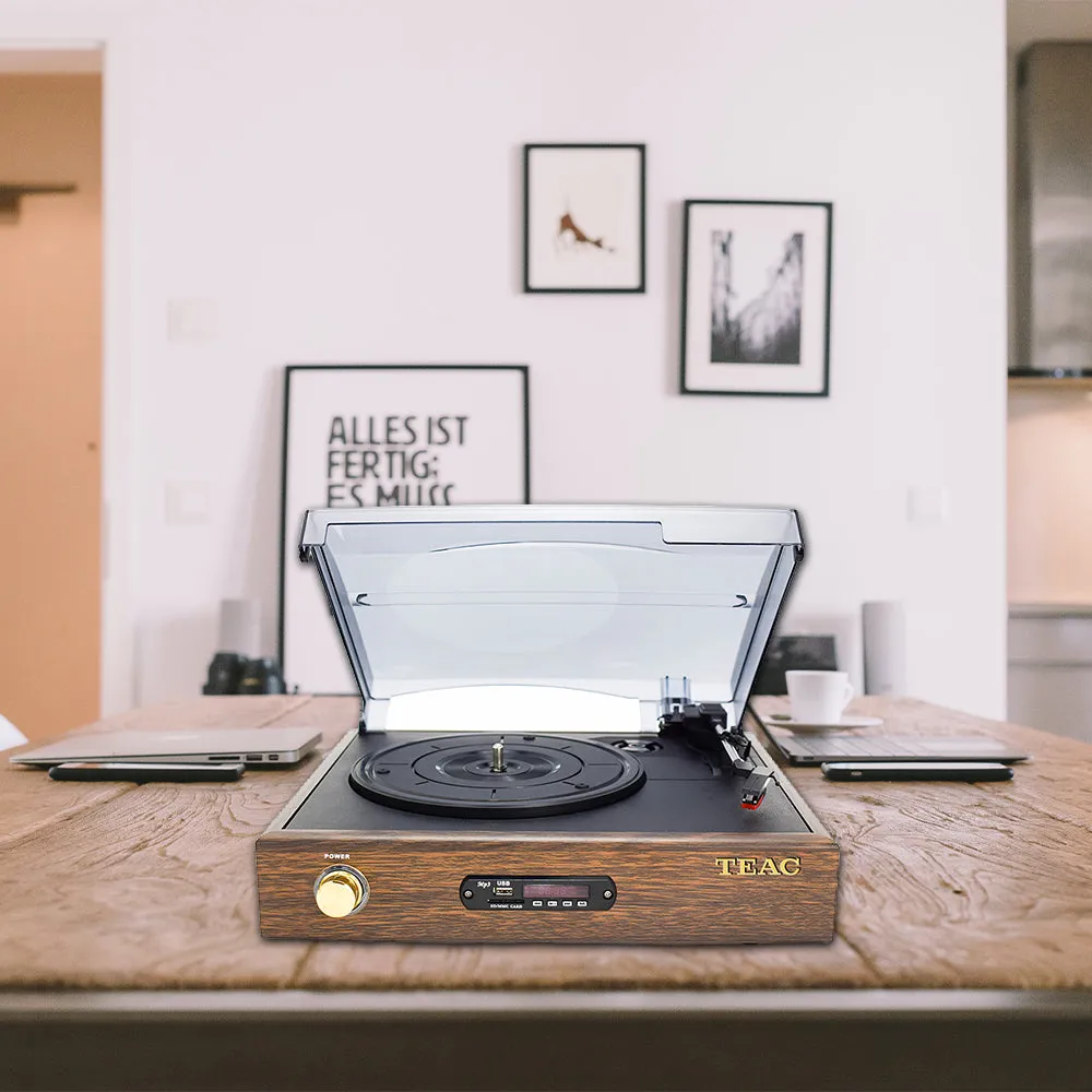 Teac Turntable with Bluetooth Out & USB Encoding FM Radio TTDEDS2018T