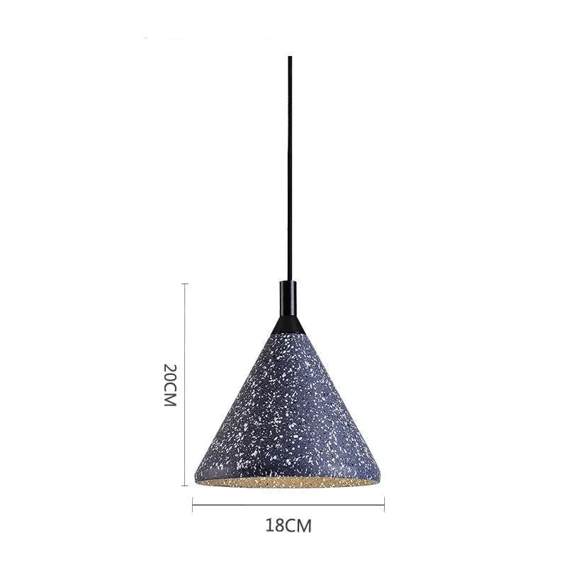 Terrazzo Bar Chandelier Cement Minimalist Restaurant Bedroom Bedside Speaker Single Small Chandelier