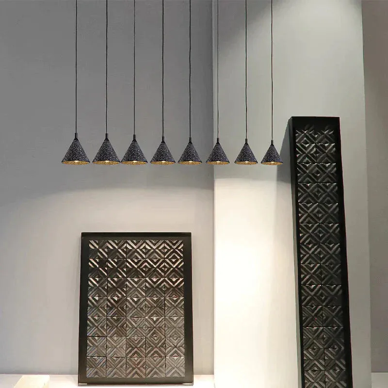Terrazzo Bar Chandelier Cement Minimalist Restaurant Bedroom Bedside Speaker Single Small Chandelier