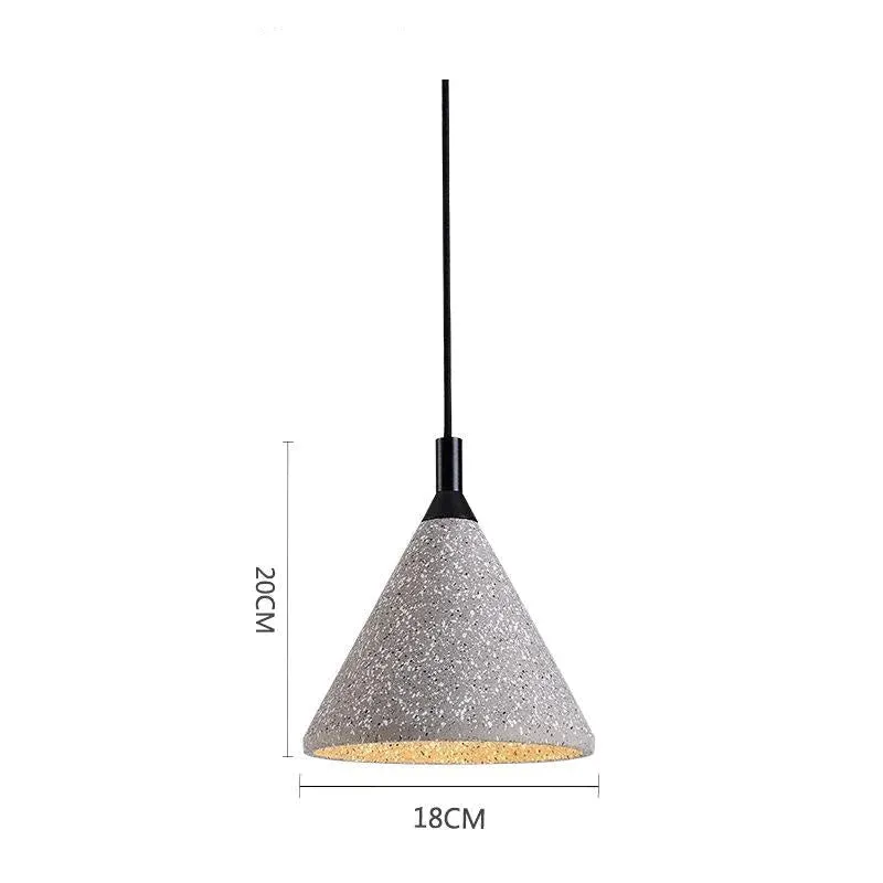 Terrazzo Bar Chandelier Cement Minimalist Restaurant Bedroom Bedside Speaker Single Small Chandelier