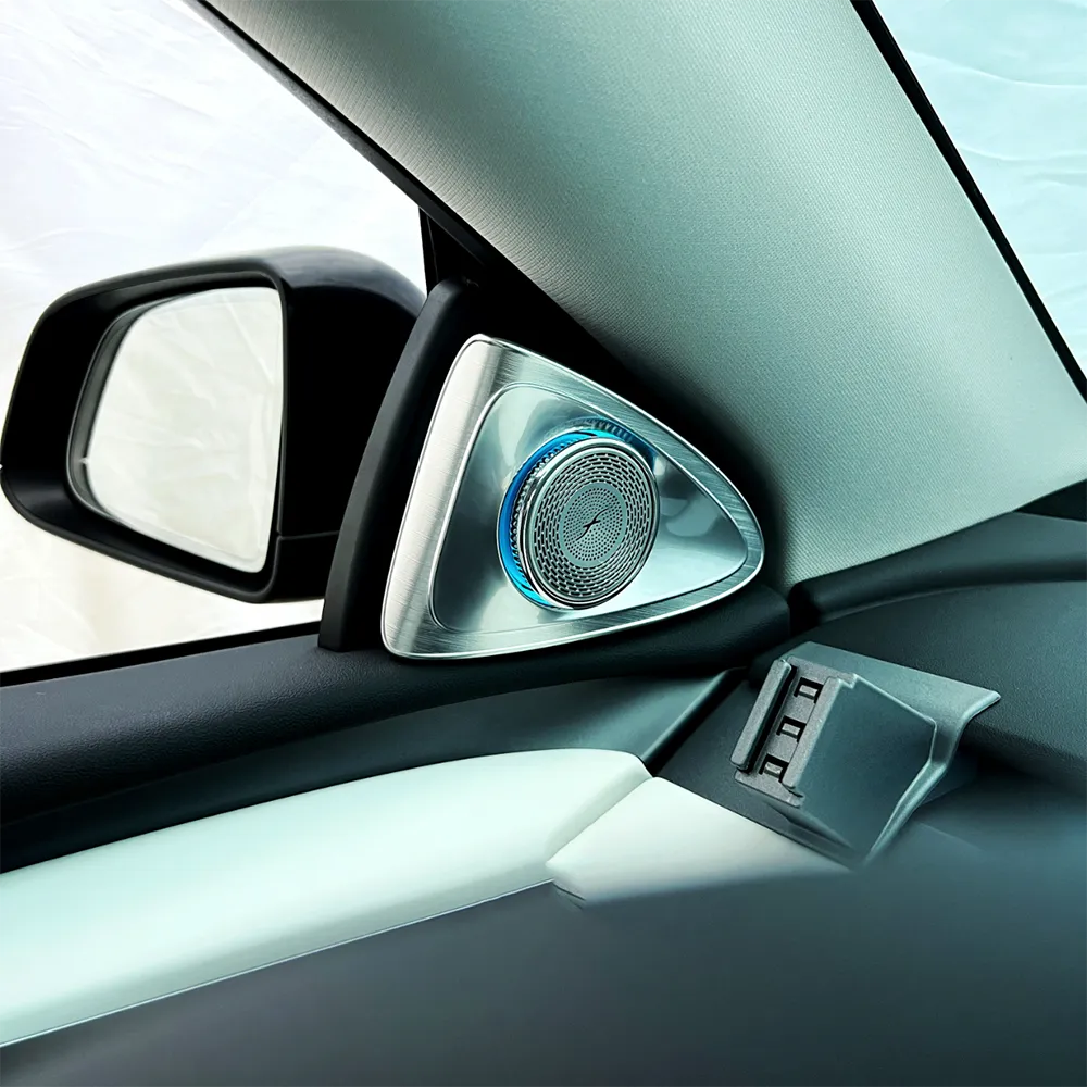 Tesla 4D Rotating Horn Front Door Speaker High-pitched Sound Speaker With LED Light