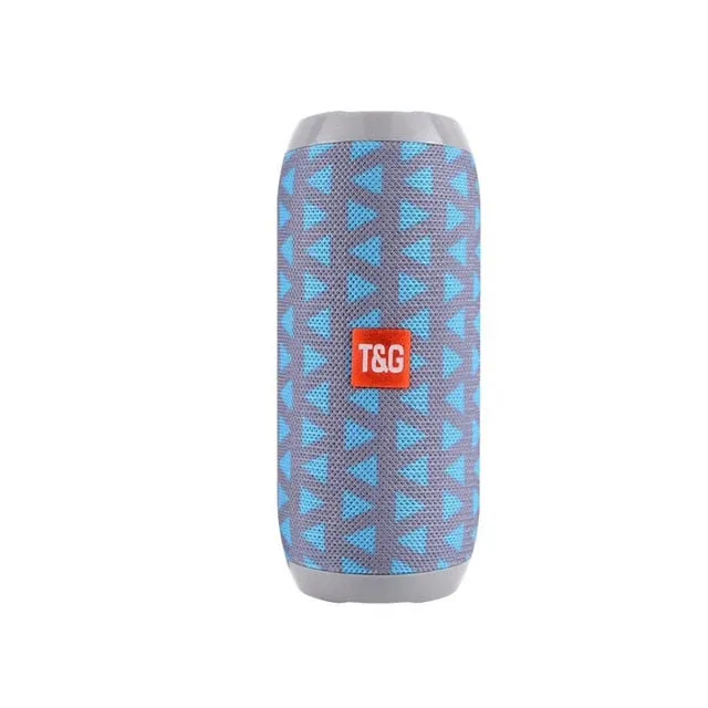 TG117 Speakers Portable Bluetooth Speaker Wireless Column Speaker Waterproof Super Bass Stereo with FM Radio AUX TF Music Player