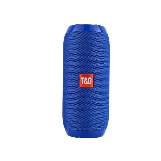 TG117 Speakers Portable Bluetooth Speaker Wireless Column Speaker Waterproof Super Bass Stereo with FM Radio AUX TF Music Player