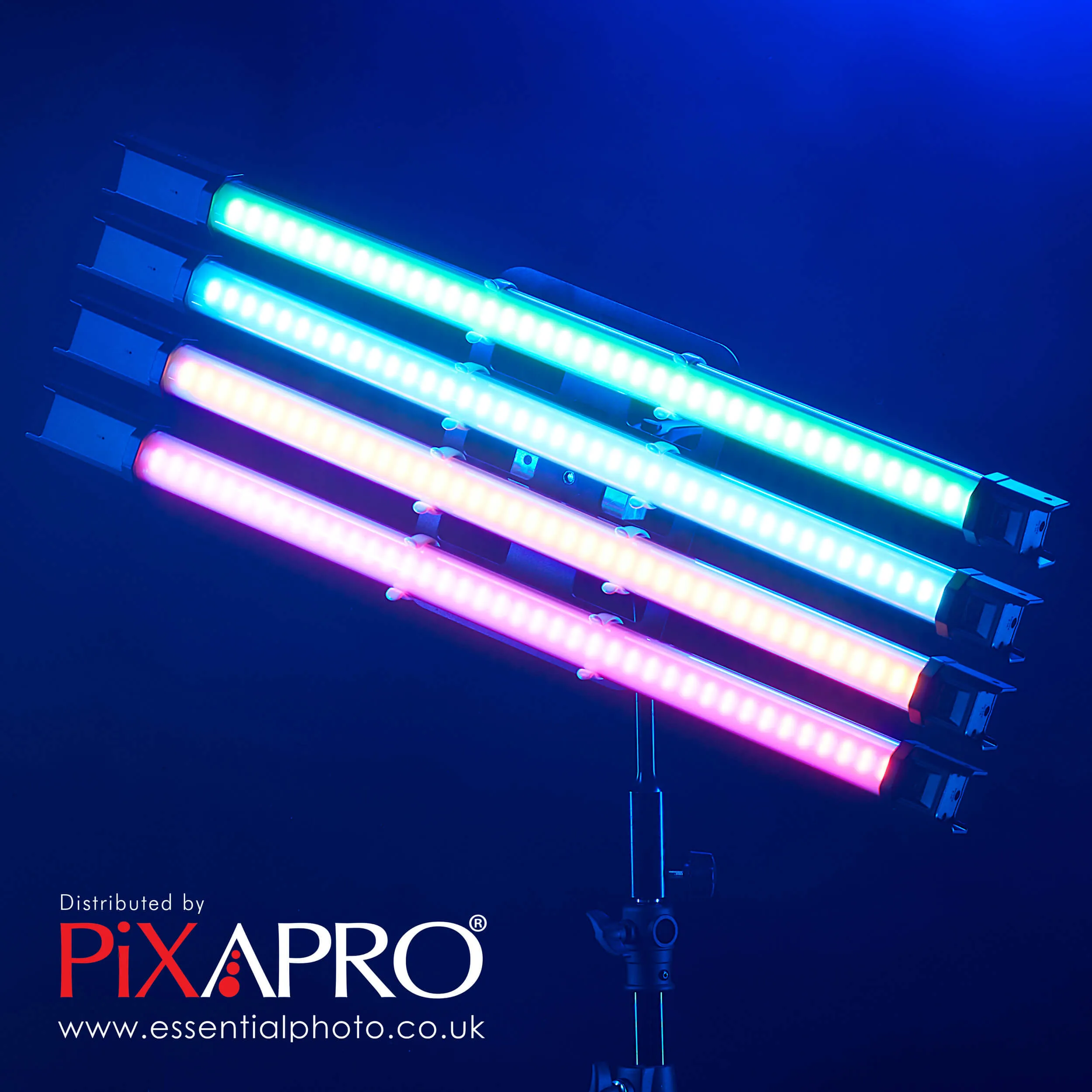 TL60-K4 Portable Bi-Colour RGB Pixel LED Tube Light Quad Kit