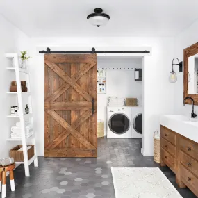 Top Mount Single/Double Barn Door Hardware Kit
