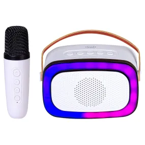 Trevi 10W Mini Portable Karaoke Speaker with Microphone - White | 40349