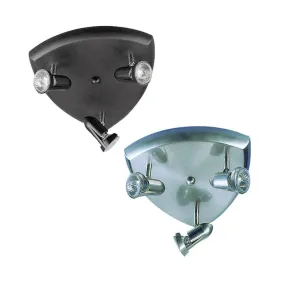 Triple Pan Spot Light GU10 in Black or Satin Chrome Superlux Lighting - SZ-P3-BL, SZ-P3-SC