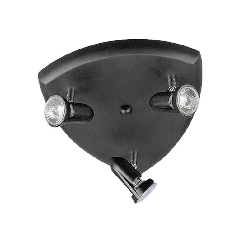 Triple Pan Spot Light GU10 in Black or Satin Chrome Superlux Lighting - SZ-P3-BL, SZ-P3-SC