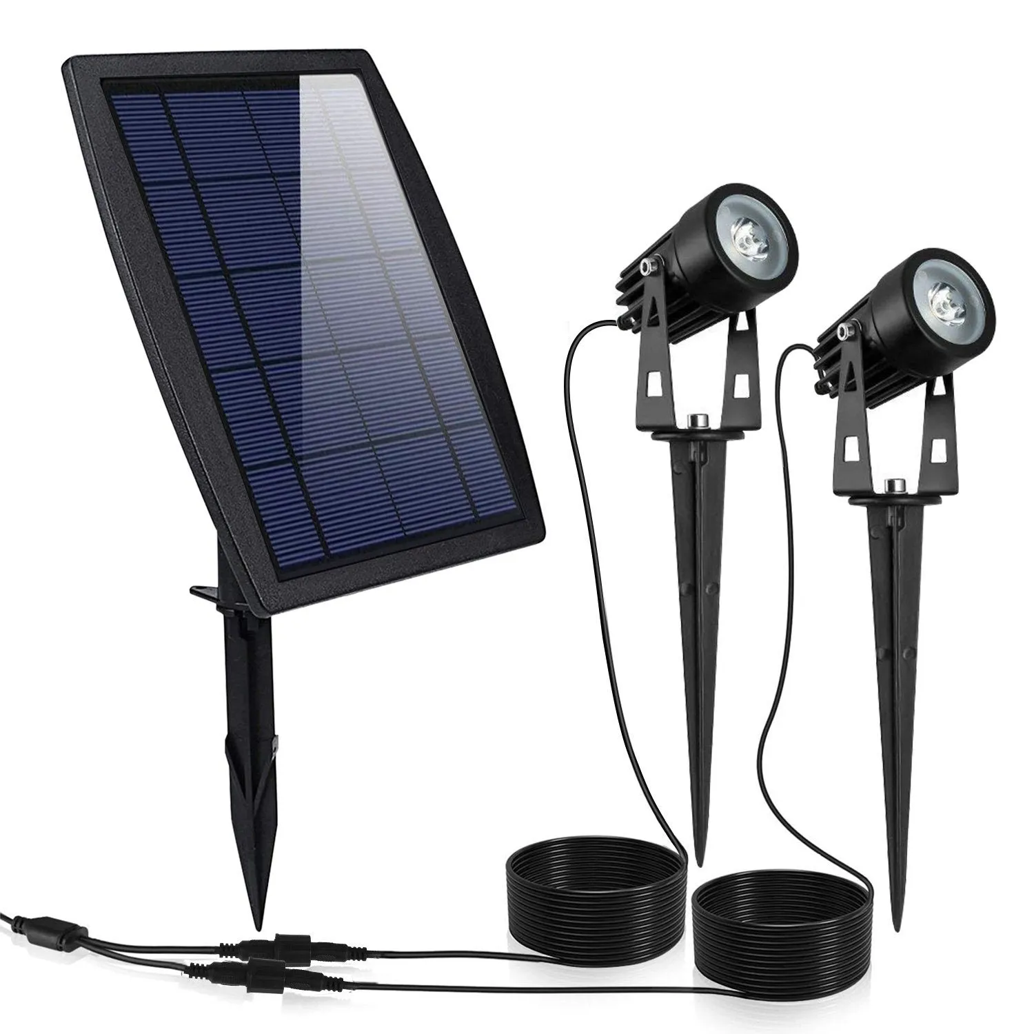 Twin Solar Spotlight Outdoor Light
