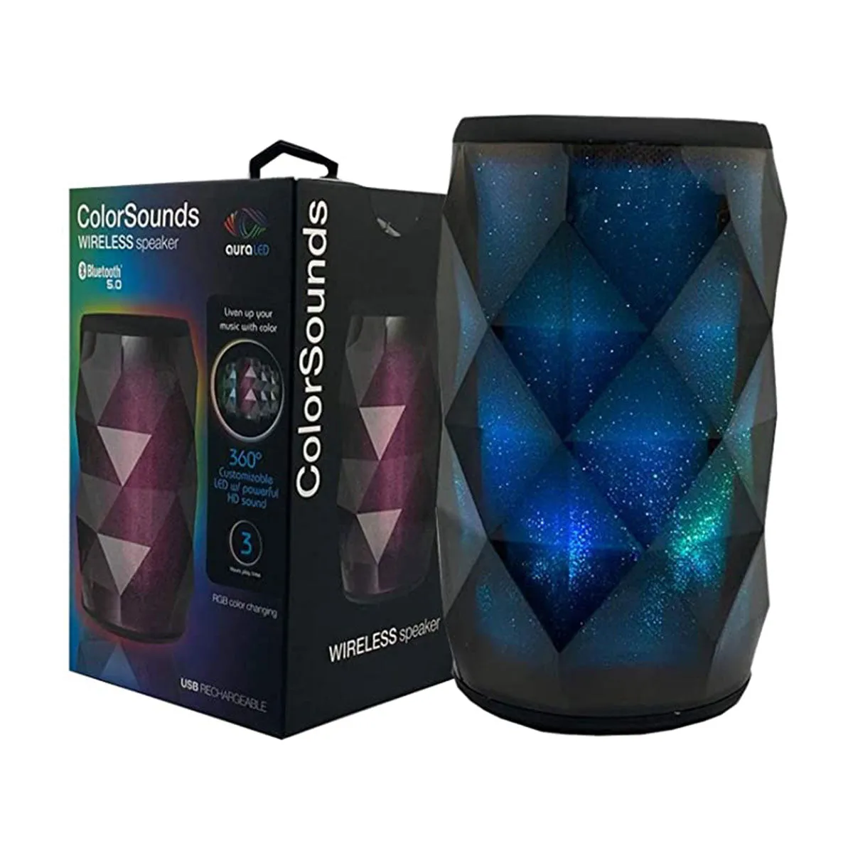 Tzumi LED 360 Bluetooth Speaker - Black