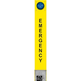 Viking E-1600-BLTIPEWP ADA Compliant VoIP Emergency Tower Phone with Blue Strobe Light and Voice Announcer