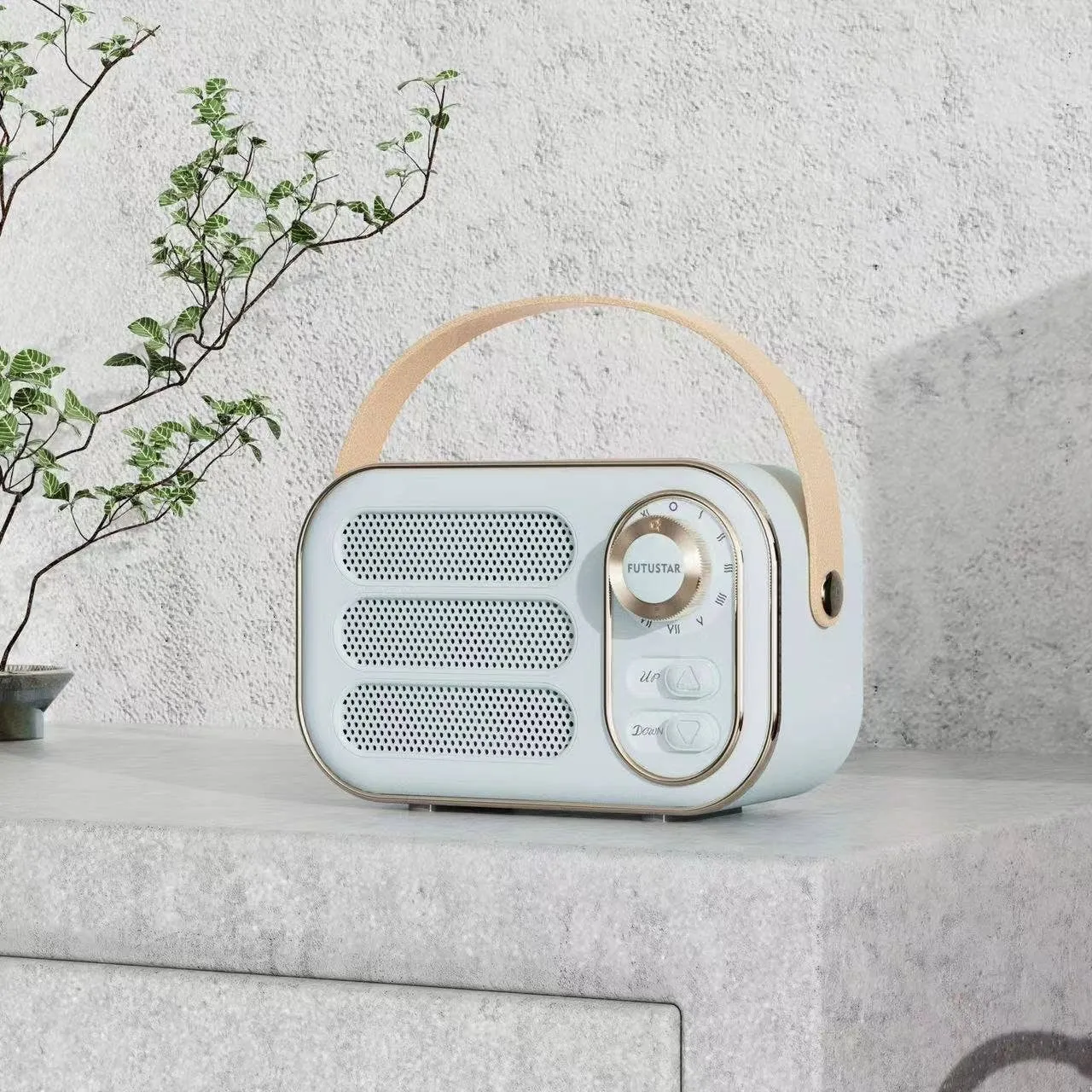 Vintage Bluetooth Speaker: White
