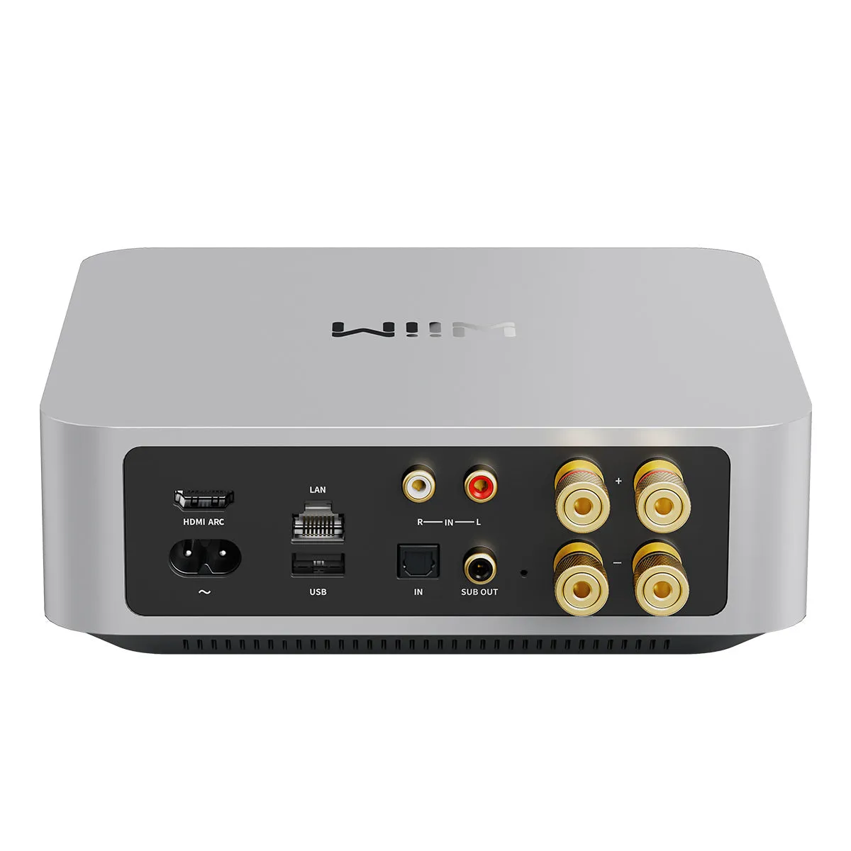 WiiM Amp Multiroom Streaming Amplifier with AirPlay 2, Chromecast, & Voice Control (Silver)