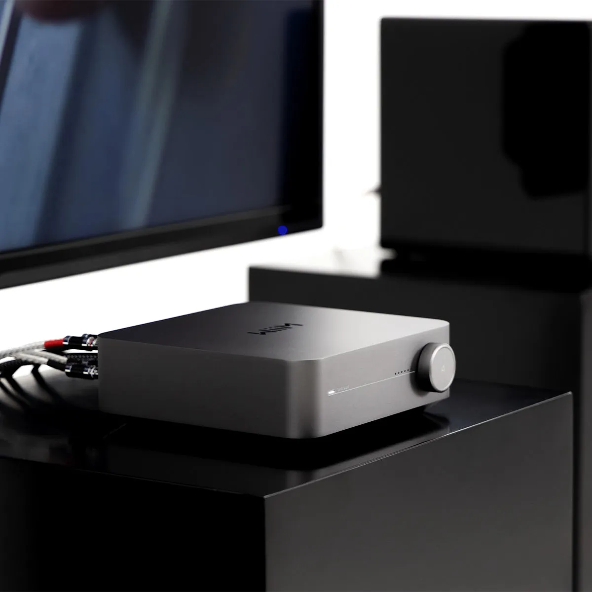 WiiM Amp Multiroom Streaming Amplifier with AirPlay 2, Chromecast, & Voice Control (Silver)