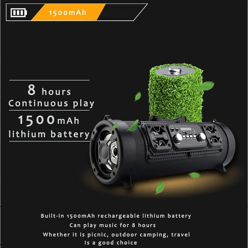 Wireless Bluetooth Waterproof Portable High-power Music Barrel Bluetooth Speaker