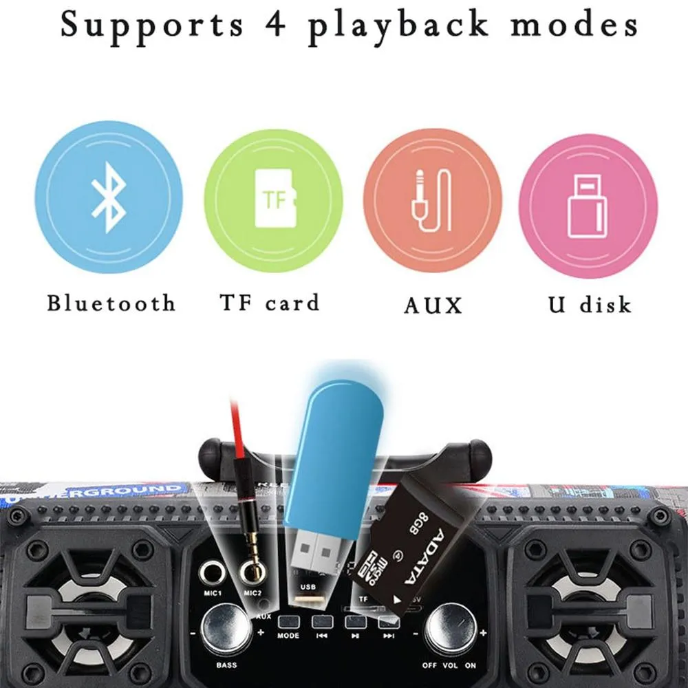 Wireless Bluetooth Waterproof Portable High-power Music Barrel Bluetooth Speaker